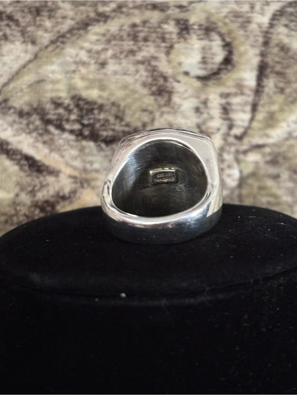925 Sterling Silver Thailand Vintage Modernist Dome Statement Ring - Size 9